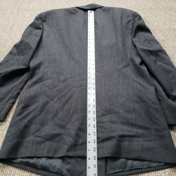 VTG Mani Giorgio Armani Suit 40R Barneys Charcoal Double Breasted Pleated Pants - Picture 9 of 16